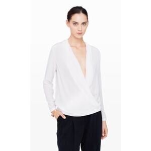 NWT Club Monaco Khalila Silk Top in Nude